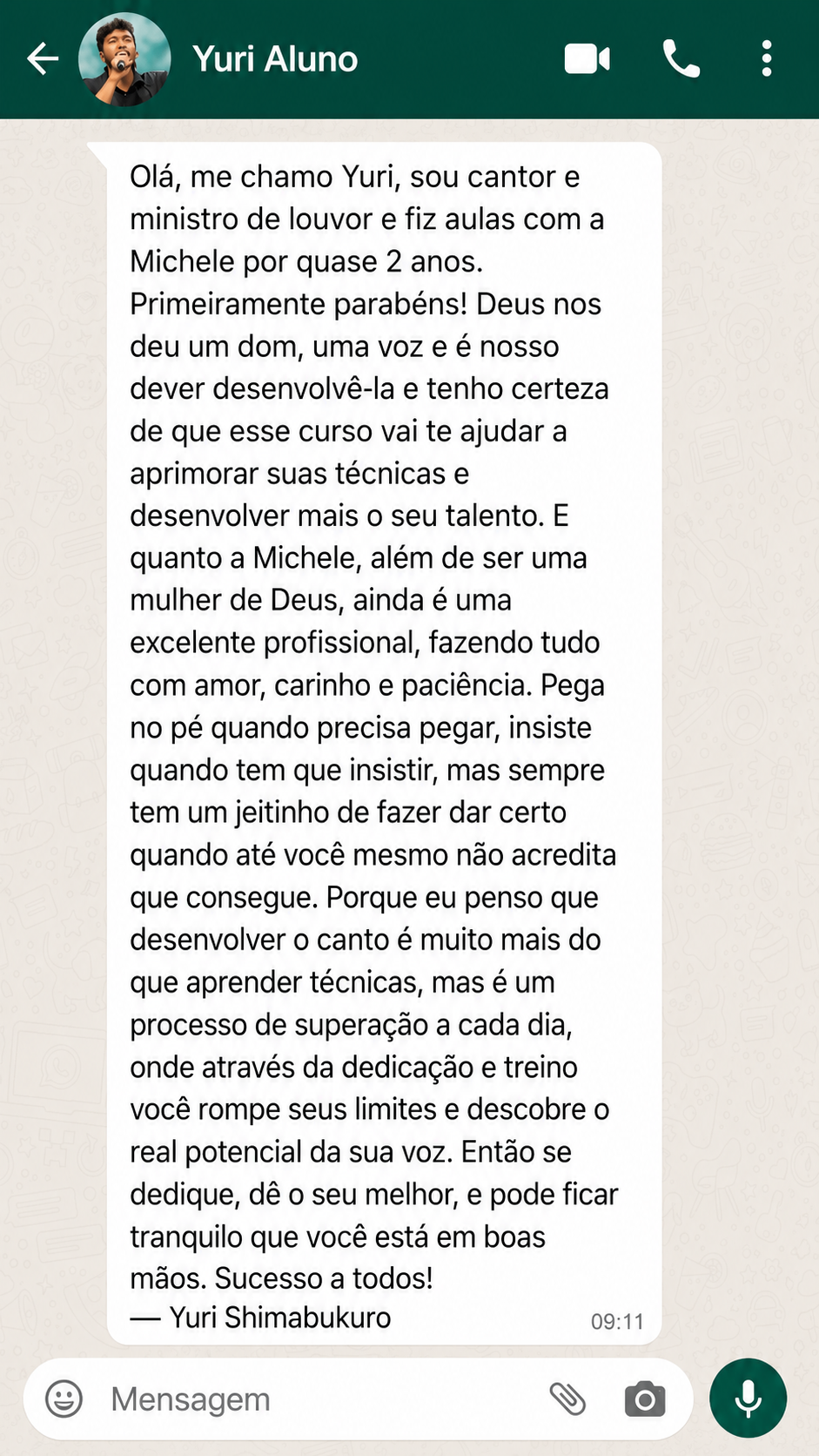 Depoimento de Yuri Shimabukuro